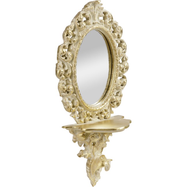 ЗЕРКАЛО НАСТЕННОЕ С ПОЛОЧКОЙ 28-600 18X9X35СМ