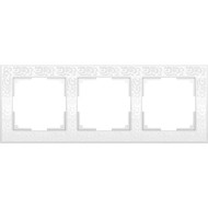 Рамка на 3 поста WL05-Frame-03-white Flock белый