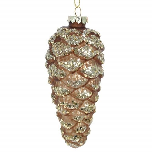 Украшение новогоднее "Шишка", 6*6*14см, стекло 779023