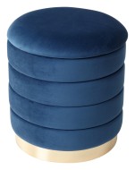 Пуф ФРЕД цвет СИНИЙ Barkhat 29/золотой