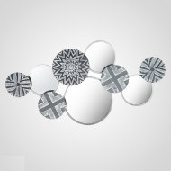 Интерьерное Металлическое Панно с Зеркалами 65 x 123,5 см. SP21TE580 Интерьерное Металлическое Панно с Зеркалами 65 x 123,5 см. SP21TE580