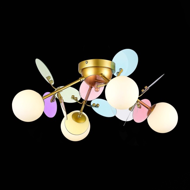 Светильник потолочный SLE2502-202-04 Золотистый/Разноцветный G9 4*5W