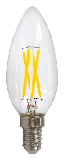 Лампа светодиодная Sweko 17 серия С35 5W 4000K E14 филамен 38621