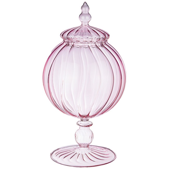ВАЗА ДЕКОРАТИВНАЯ "CANDY BAR" ДИАМЕТР=15 СМ. ВЫСОТА=28 СМ. ЦВЕТ: РОЗОВЫЙ САХАР 862-263
