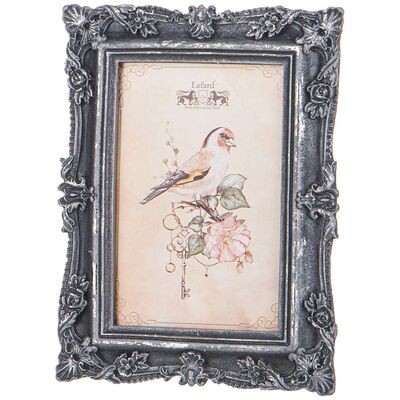 ФОТОРАМКА "ЦВЕТОЧКИ" ДЛЯ ФОТО 10Х15, L-15 W-2 H-20 СМ ЦВЕТ: СЕРЕБРО ЧЕРНЁНОЕ С ПОСЕРЕБРЕНИЕМ 169-916