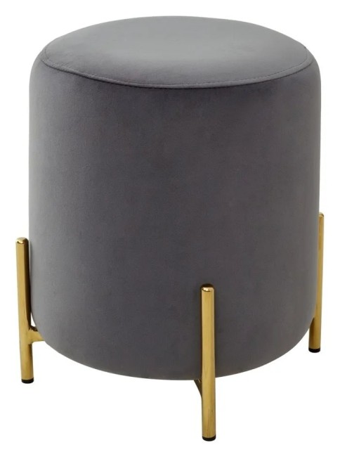 Пуф для гостиной RICE М-СИТИ BLUVEL-14 GREY / GOLD UF029SBLV