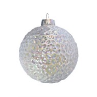 Украшение новогоднее "Шар "Мильфей", 10см,  стекло YQL1448
