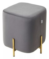 Пуф для гостиной ARES BLUVEL-14 GREY / GOLD 628M04405