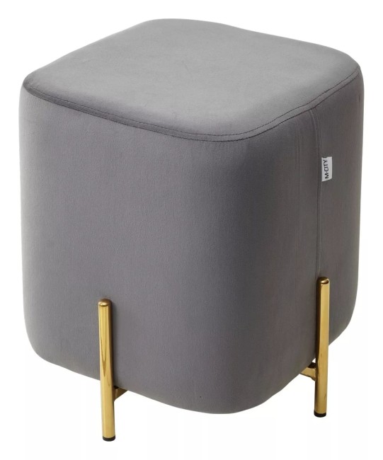 Пуф для гостиной ARES BLUVEL-14 GREY / GOLD 628M04405