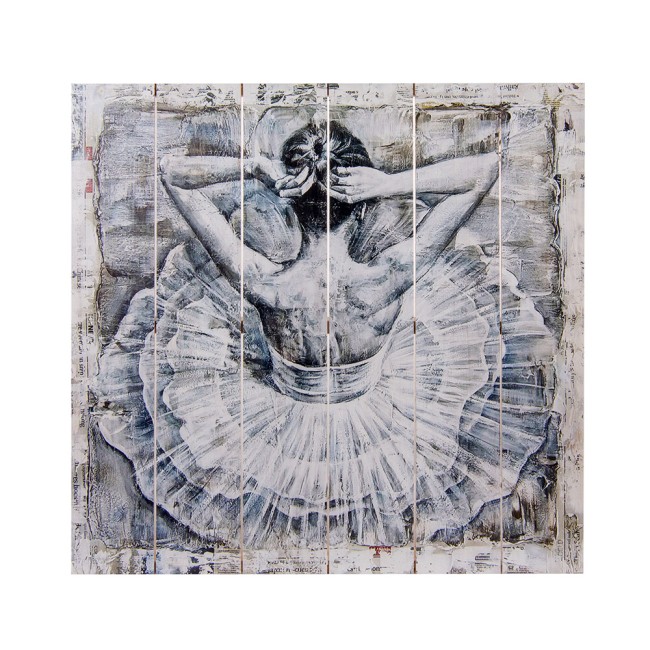 Панно из полим матер на дереве Балерина 60х60 см 50110-18-9U 72619