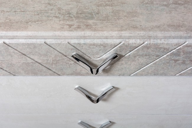 Комод Амели MOBI 13.106 (Шелковый камень К349 RT, Бетон Чикаго беж LS 00 953 ПВХ) МДФ ЦБ-00010820