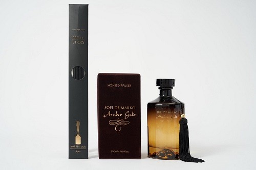 Ароматический диффузор Amber Gold (500мл), шт, Дф-35-500мл