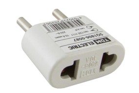 Вилка-переходник (адаптер) плоская евро 10А белая ITEC SQ1806-0087