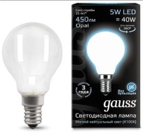 Лампа светодиодная GAUSS Fill шар OPAL 5W 4100K E14 105201205