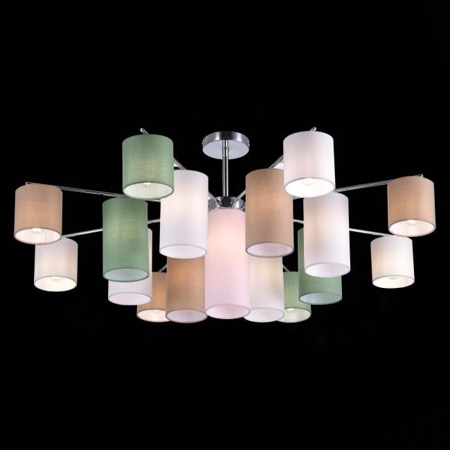 Светильник потолочный SLE300602-17 Хром/Белый,Бежевый, Зеленый E14 17*40W