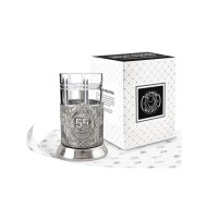 Набор для чая "55 лет Советский" никель с чернением НБС 7408/161