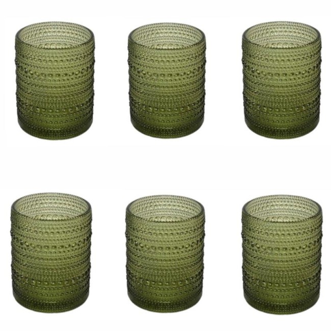 Стаканы 6шт  KF79092 300мл (зеленый)