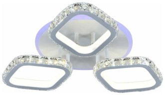 Светильник SVK LED MDL80935/3C ХРОМ 102W+6,5W Ø465*100 3000-6500К Подсветка RGB ПДУ