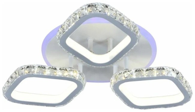 Светильник SVK LED MDL80935/3C ХРОМ 102W+6,5W Ø465*100 3000-6500К Подсветка RGB ПДУ