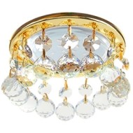 Точечный светильник GX53 H4 большой хрусталь на прямом подвесе FL53RVECB