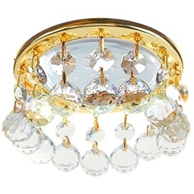 Точечный светильник GX53 H4 большой хрусталь на прямом подвесе FL53RVECB