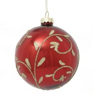 Украшение новогоднее "Шар", 10см,  стекло 746261