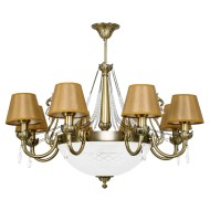 Люстра классическая с хрусталем ЭКОНОМСВЕТ B11036/8+4ABP BRW