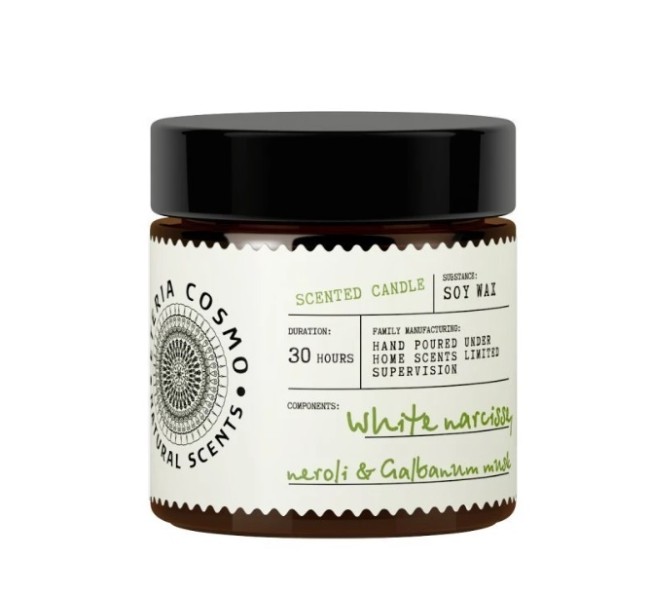 Нарцисс нероли и мускус Ароматическая свеча в стекле 88 г,ETC0223