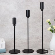 Подсвечники 3 штуки набор черные / HA-30 /металл 719170