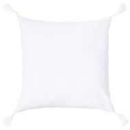 ПОДУШКА ДЕКОРАТИВНАЯ 35х35СМ  "МИНИ" ,ВЕЛЮР,БЕЛЫЙ,100% ПЭ 850-830-8