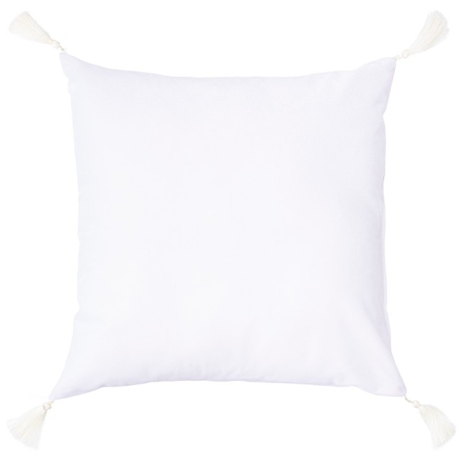 ПОДУШКА ДЕКОРАТИВНАЯ 35х35СМ  "МИНИ" ,ВЕЛЮР,БЕЛЫЙ,100% ПЭ 850-830-8