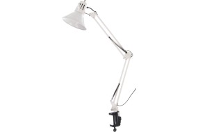 Настольная лампа на струбцине СНС-13Б 60вт Е27 белый