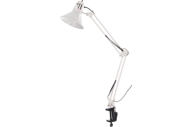 Настольная лампа на струбцине СНС-13Б 60вт Е27 белый