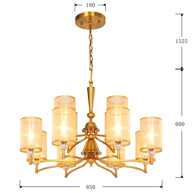 Люстра подвесная 2697-12P