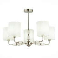 Светильник потолочный SLE107802-05 Никель/Белый E14 5*40W