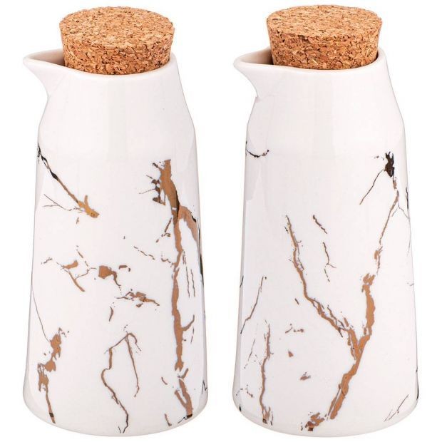 НАБОР ДЛЯ МАСЛА И УКСУСА "FANTASY" 2 БУТЫЛКИ 14*6,5 СМ 200 МЛ 42-342