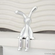 Фигурка Кролик 8,7 см / S-6888 / серебро 733688