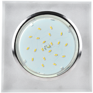 Точечный светильник GX53 H4 5311 Стекло Квадрат скошенный край хром-мат FL53SNECH