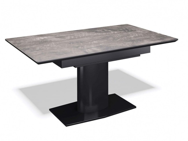 Стол ДИК Kenner LA1400 черный/мрамор серый/Основание LA1400, черный/Тумба LA1400, черный