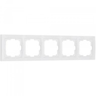 Рамка из пластика на 5 постов Snabb Basic белый W0052001