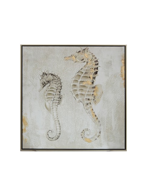 Настенное панно в раме Marwan бежево-золотой, дерево, холст, пластик, 63х63 см 357208 Настенное панно в раме Marwan бежево-золотой, дерево, холст, пластик, 63х63 см 357208