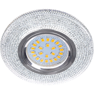 Точечный светильник LD7069 MR16 Круг "Модерн" подсветка 4K Прозр./Хром FT16CMEFB