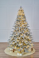 Ель искусственная заснеженная с лампочками Ленинградская 2,7  м  (подставка металл) ЕЛЗСЛ 27