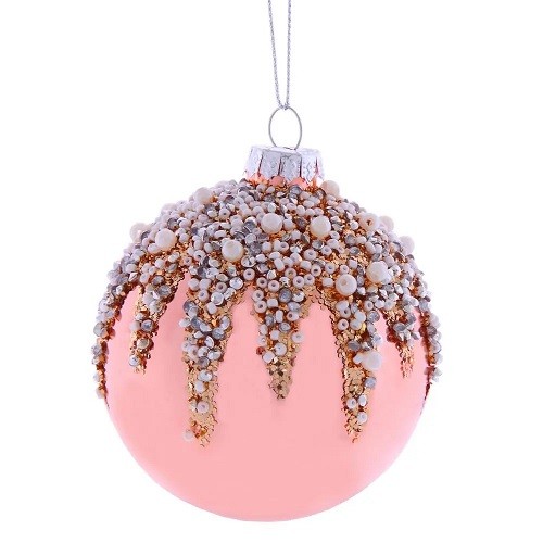 Украшение новогоднее "Шар", 8см, стекло 752556