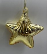 Елочная игрушка "Звезда" (стекло), 8х4хН8 см цвет Золотой Арт.YUM09-440B