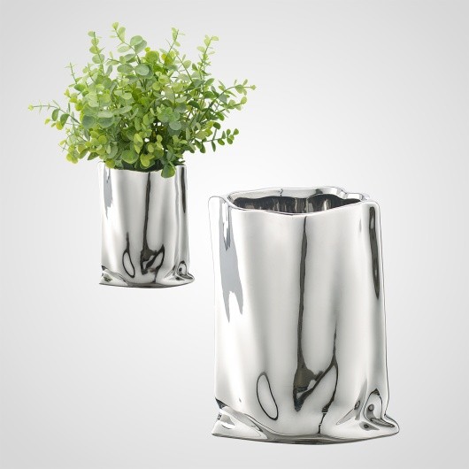 Скандинавская гальваническая ваза 23 см 00305