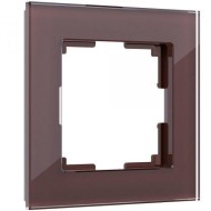 Рамка из стекла на 1 пост Favorit мокко W0011118
