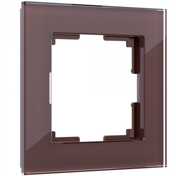 Рамка из стекла на 1 пост Favorit мокко W0011118