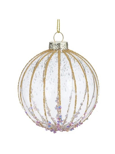 Украшение новогоднее "Шар", 8см, стекло 779585