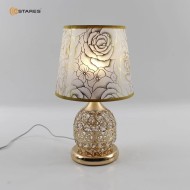 Настольная лампа ZAR R 1xE27-200x340-GOLD/CRYSTAL-220-IP20